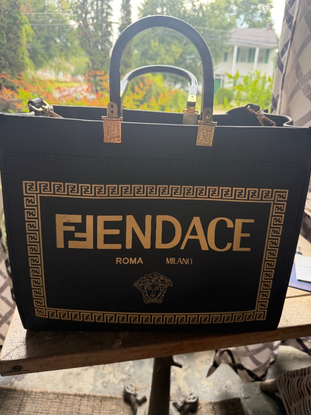 Fendi x Versace "Fendace" Medium Sunshine Shopper Tote